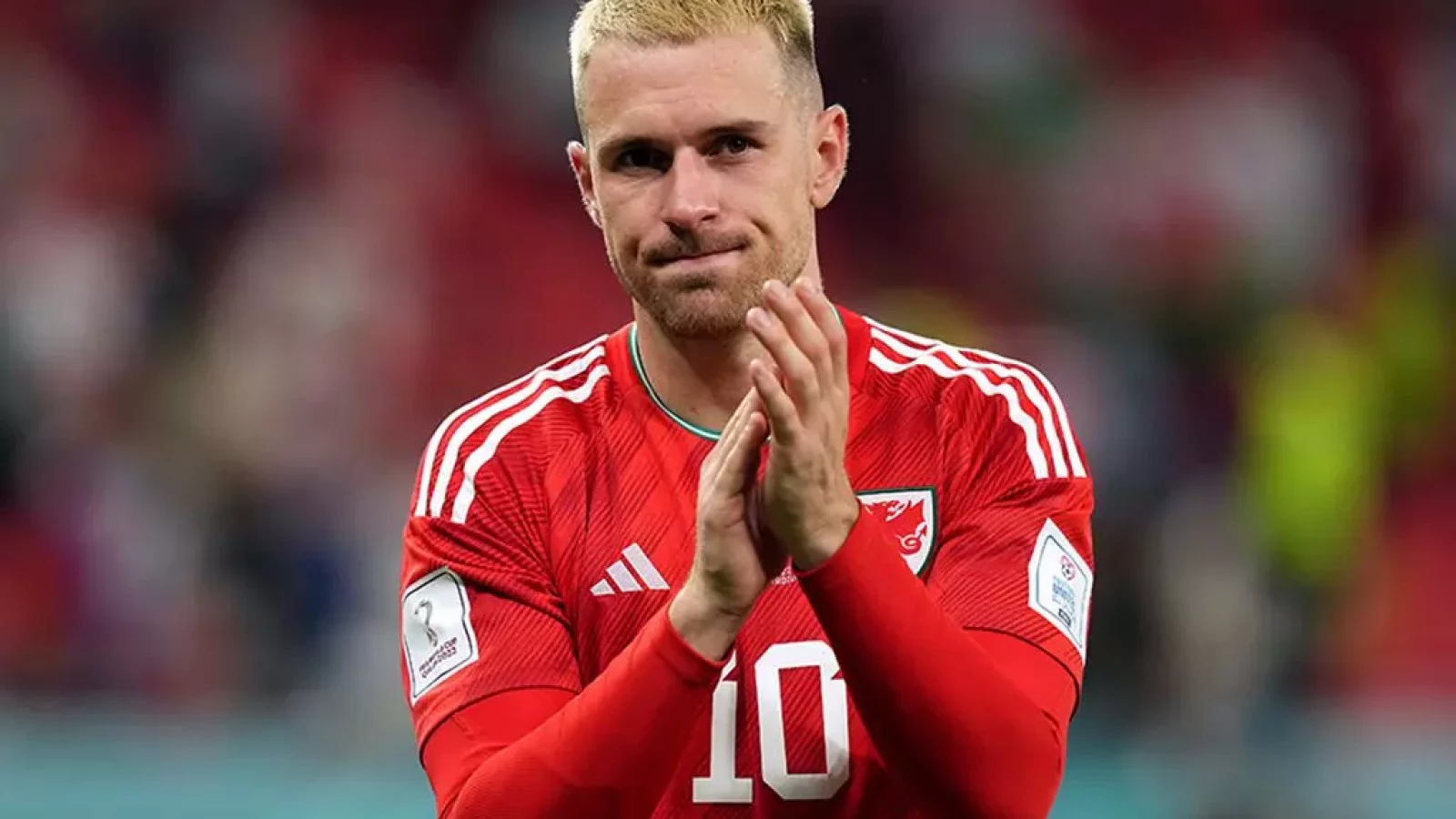 Cardiff, UK. 10th Sep, 2023. Aaron Ramsey of Wales during the Wales football  team training at Hensol, Vale of Glamorgan in South Wales on Sunday 10th  September 2023. The team are training