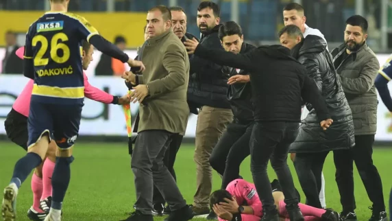 Domestic football in Turkey suspended after club president attacks referee