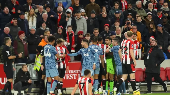 Brentford and Aston Villa charged following scuffle involving several players