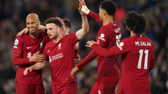 Mohamed Salah and Diogo Jota both score twice as Liverpool thump Leeds