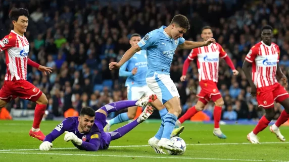 Julian Alvarez shines as Man City start Champions League title defence with victory