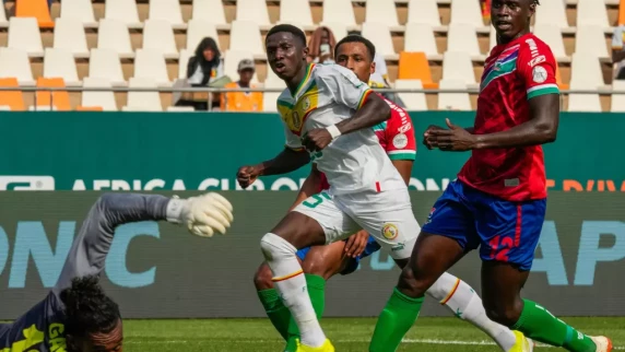 Lamine Camara brace sees Senegal trounce Gambia