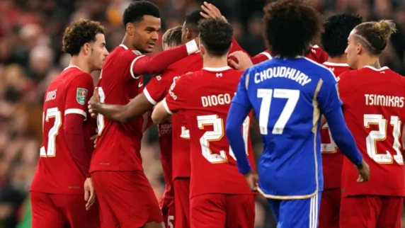 Liverpool come from a goal down to beat Leicester in Carabao Cup clash