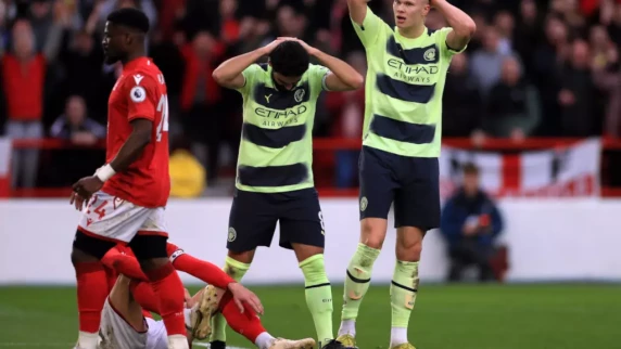 Manchester City held to a draw after dramatic late Nottingham Forest equaliser