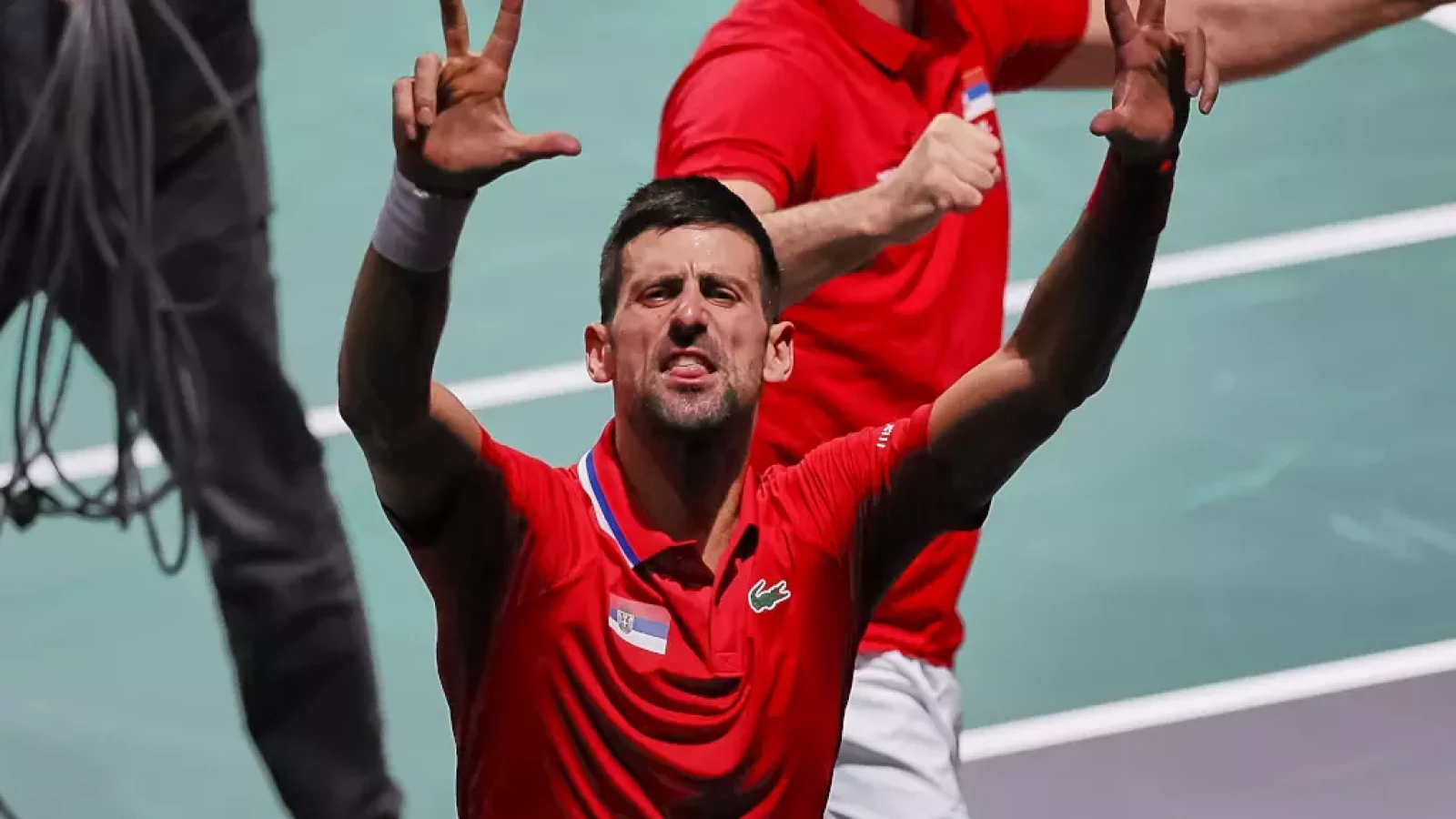 Novak Djokovic gets testy with British fans after helping Serbia to