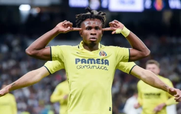 Samuel Chukwueze celebrating