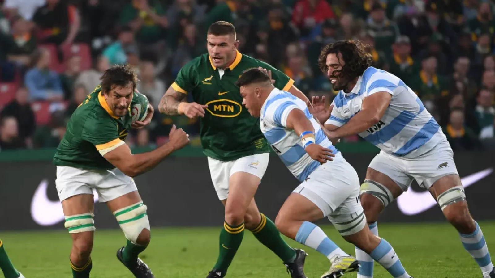 Stuttering Springboks hold on for onepoint victory over Argentina rugby