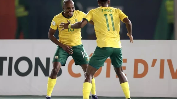 Bafana cruise past neighbours Namibia to keep AFCON hopes alive