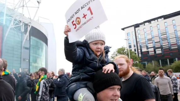 Manchester United fans protest against Glazers' ownership during mass sit-in