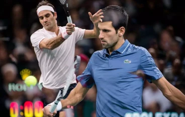 Novak Djokovic and Roger Federer