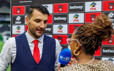 Adnan Beganovic of TS Galaxy FC during the Betway Premiership match between TS Galaxy and AmaZulu FC at Mbombela Stadium on December 07, 2024 in Nelspruit, South Africa.