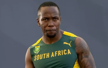 Akani SIMBINE of South Africa after been disqualified.In the MenÕs 100m Semi Finals during day 2 of the World Athletics Championships Budapest 2023 at National Athletics Centre on August 20,