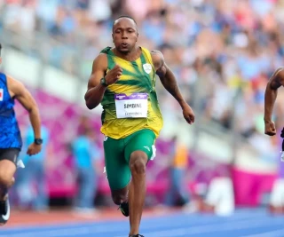 Akani Simbine of Team South Africa competes in the Men's 100m Round 1 heats on day five of the Birmingham 2022 Commonwealth Games at Alexander Stadium on August 2, 2022 on the Birmingham, Uni