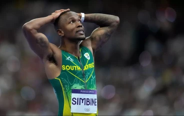 Akani Simbine 2024 olympics sky