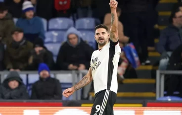 Aleksandar Mitrovic celebrates goal