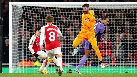 Alisson Becker errors see 10-man Liverpool go down 3-1 to Arsenal