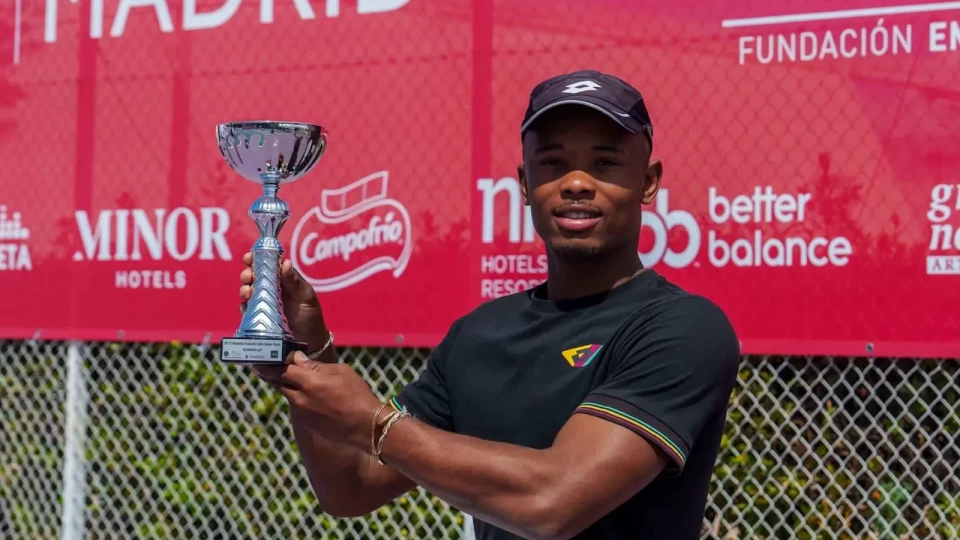 Alwande Sikhosana celebrates Madrid Open triumph