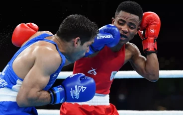 Former Team SA amateur boxer Amzolele Dyeyi during the 2022 Commonwealth Games