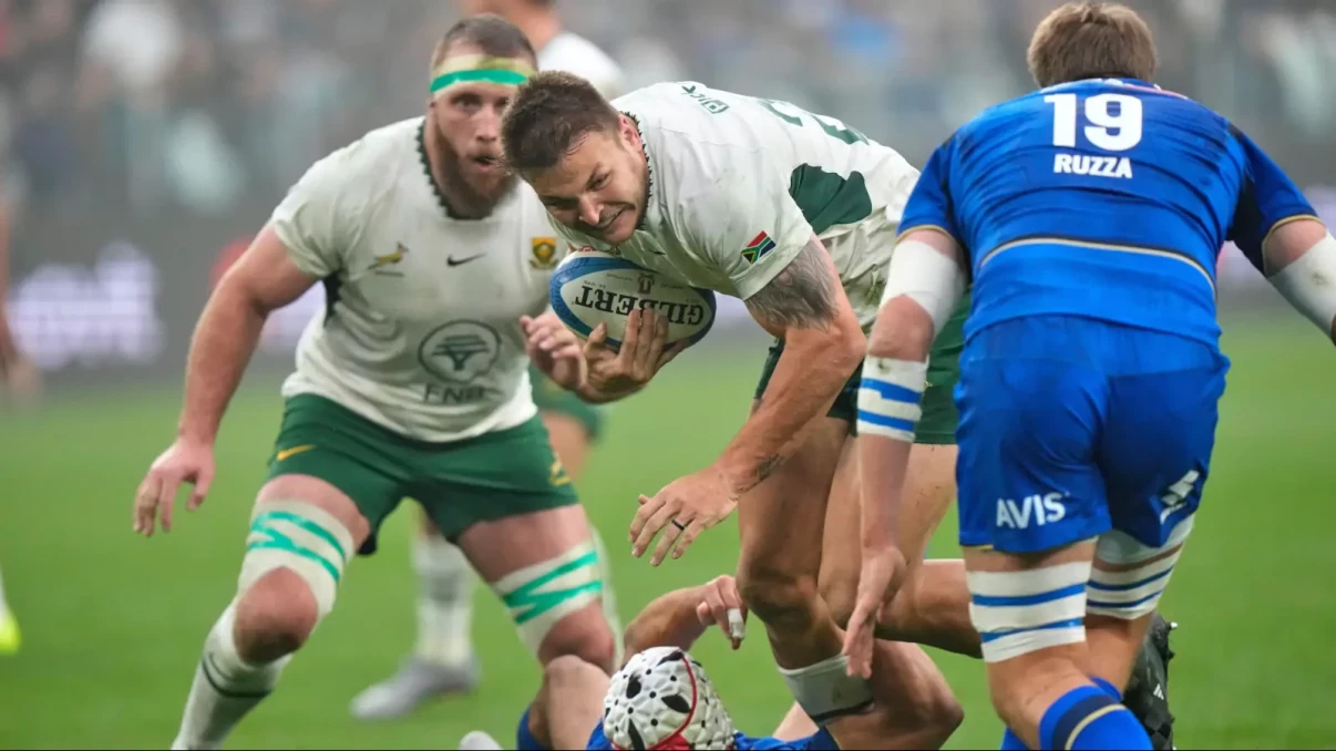 Gritty Springboks dig deep again to outlast Italy after more red-card drama Gritty Springboks dig deep again to outlast Italy after more red-card drama