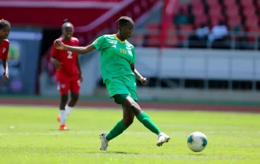 Andrielle Mibe of Team South Africa in the girls U17 soccer match against Namibia during day 3 of the Region 5 Youth Games Lilongwe 2022