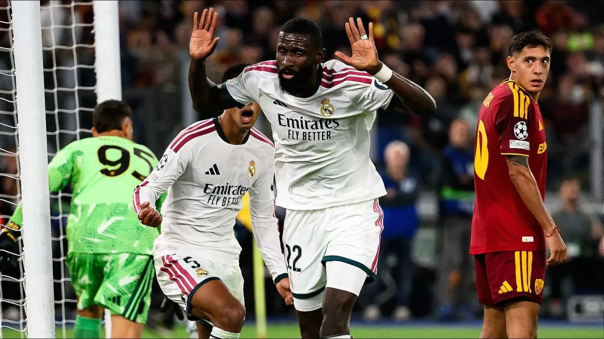 Antonio Rudiger stuns Roma with last-gasp Real Madrid Champions League winner Antonio Rudiger stuns Roma with last-gasp Real Madrid Champions League winner
