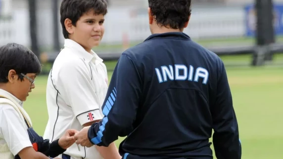 Arjun Tendulkar emulates father and India legend Sachin with century on first-class debut