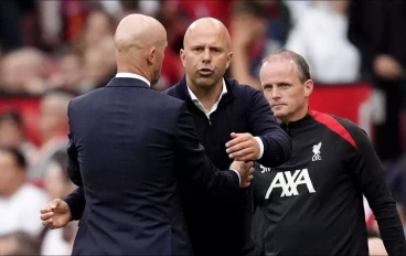 Arne Slot and Erik ten Hag