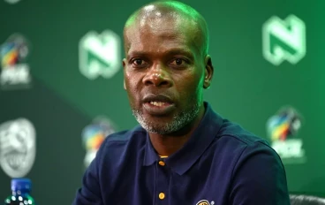 Arthur Zwane during the Kaizer Chiefs press conference at PSL Headquarters on February 06, 2023 in Johannesburg, South Africa.