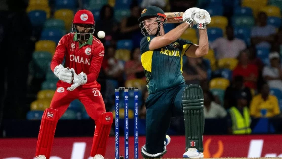 T20 World Cup: Australia overcome early jitters to defeat Oman