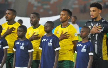 South Africa during the TotalEnergies CAF Africa Cup of Nations match between South Africa and Namibia at Stade Amadou Gon Coulibaly on January 21, 2024 in Korhogo, Ivory Coast.