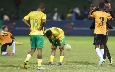 Bafana Bafana players dejected after losing to Zambia in COSAFA Cup semi-finals