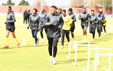 Banyana Banyana players training during the South Africa women's national soccer team media open day at UJ, Auckland Park on June 28, 2023 in Johannesburg, South Africa.