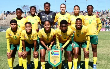 South Africa during the Hollywoodbets COSAFA Women's Championship, Semi Final match between South Africa and Mozambique at Wolfson Stadium on October 31, 2024 in Gqeberha, South Africa.