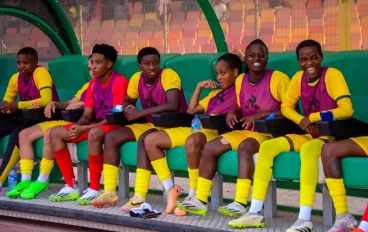 Banyana Banyana players on the bench