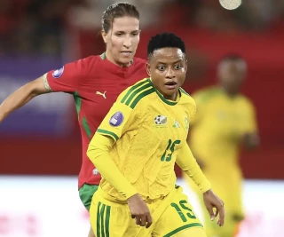 Banyana Banyana captain Refiloe Jane vs Morocco in QF