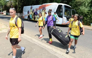 Banyana Banyana arrive at training