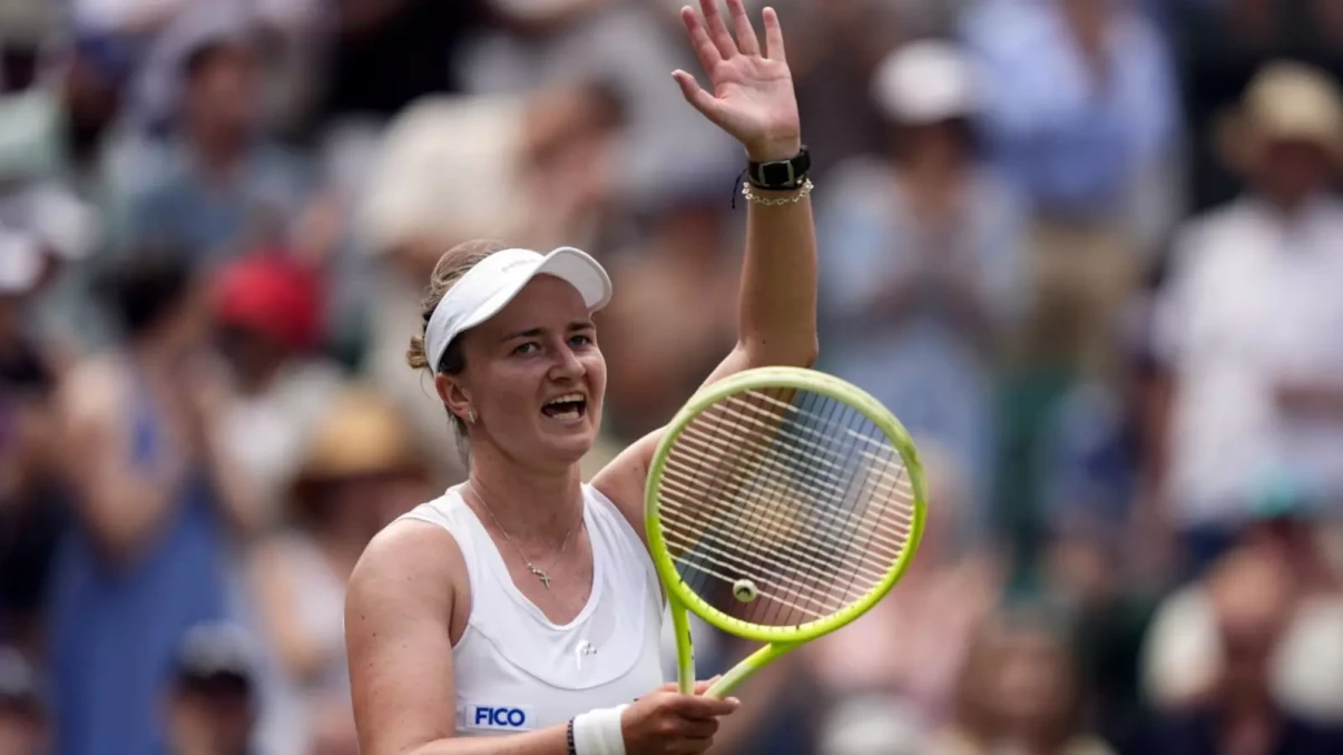 Wimbledon: Defending champion Barbora Krejcikova survives scare in first round