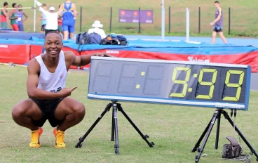 Bayanda Walaza wins the 100m final senior men and becomes the 7th athlete who is under 20 years old in history to break the 10-second barrier during day 2 of the 2025 AGN U16, U18, U20 and Se