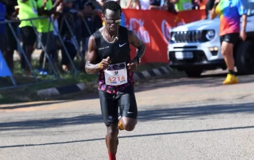 South African long-distance runner Bongmusa Mthembu