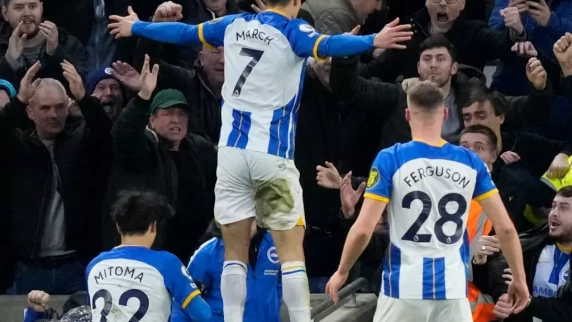 Solly March hits brace as Brighton condemn Liverpool to big defeat