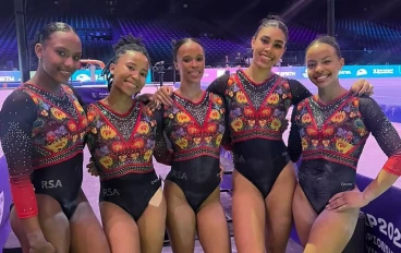 The South African Women’s Artistic Gymnastics team that competed at the 2023 FIG Artistic Gymnastics World Championships are: Caleigh Anders,  Naveen Daries, Shante Koti, Garcelle Napier and