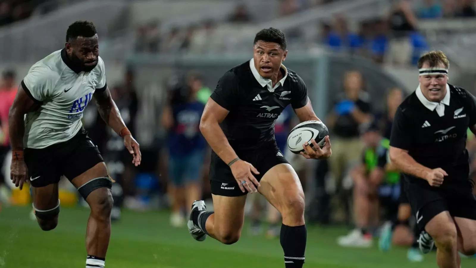 All Blacks score seven tries in commanding win over Fiji in San Diego rugby