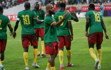 Cameroon celebrate during an AFCON 2025 qualifier