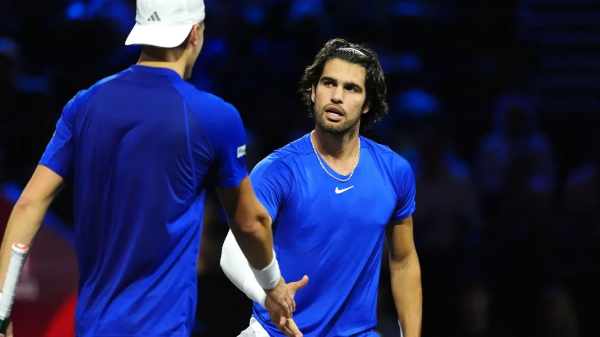 Alcaraz on song as Team Europe take 3-1 lead over Team World at Laver Cup Alcaraz on song as Team Europe take 3-1 lead over Team World at Laver Cup