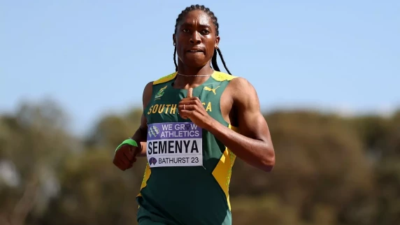 Glenrose Xaba rejoices in the triumph of her coach, Caster Semenya, against World Athletics