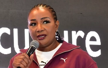 Cecilia Molokwane (President of Netball South Africa) during the breakfast reception at Southern Sun Sandton on August 17, 2023 in Johannesburg, South Africa. Minister of Sport, Arts and Cult