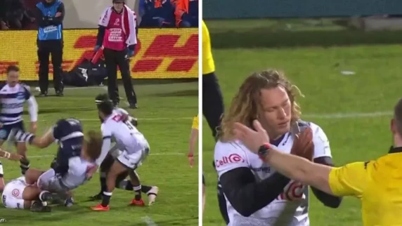 Werner Kok yellow-carded for crazy suplex tackle in Champions Cup