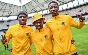 Kaizer Chiefs youth products Wandile Duba (left), Mdu Shabalala and Samkelo Zwane (right).