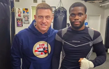 Boxing trainer Colin Nathan and boxer Lerato "Lights Out" Dlamini