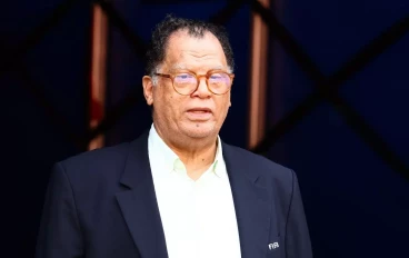 Danny Jordaan during the South Africa men's national soccer team press conference at Nelson Mandela Bay Stadium on October 10, 2024 in Gqeberha, South Africa. This press conference is ahead o